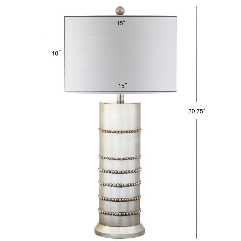 Evelyn 31" Resin LED Table Lamp, Silver