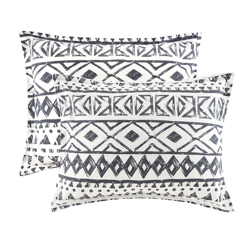 Gracie Mills Caelius 7-Piece Reversible Cotton Comforter Set