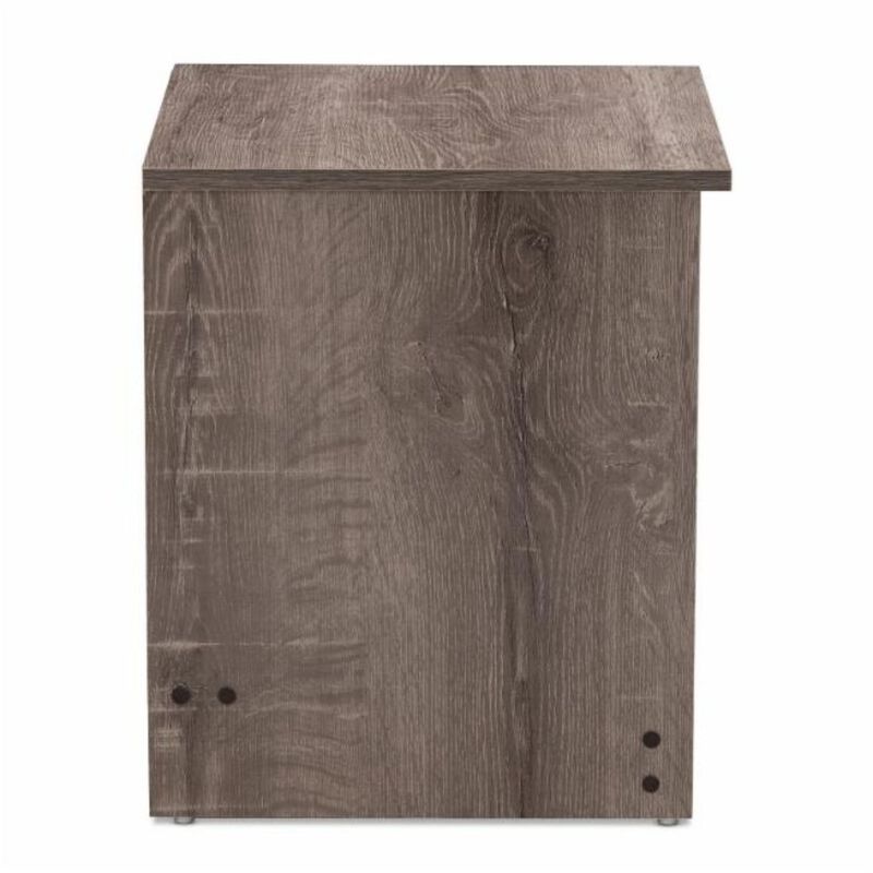 Hivvago Rustic FarmHome 2 Drawer Nightstand Natural Oak