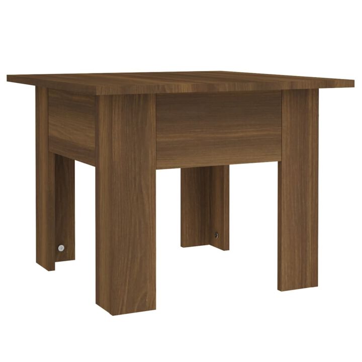 vidaXL Coffee Table Brown Oak 21.7"x21.7"x16.5" Engineered Wood