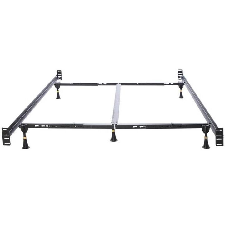 Hivvago California King Heavy Duty Metal Bed Frame with Headboard Footboard Brackets