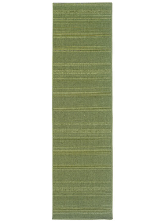 Lanai 2'3" x 7'6" Green Rug