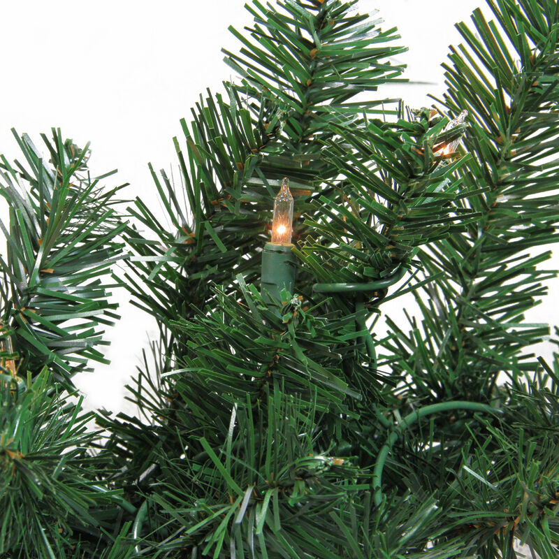 9' x 10" Pre-Lit Windsor Pine Artificial Christmas Garland - Clear Lights