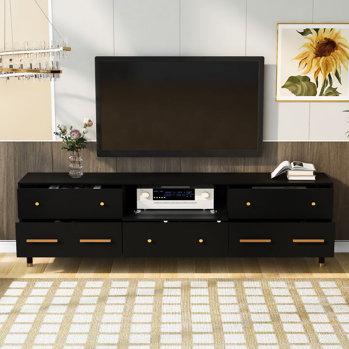 Modern Entertainment Center TV Media TV Stand with Storage