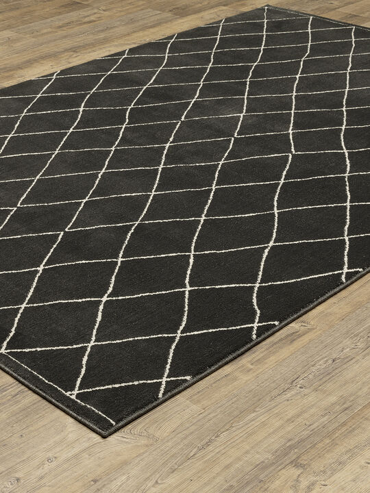 Raylan 2'3" x 7'6" Black Rug