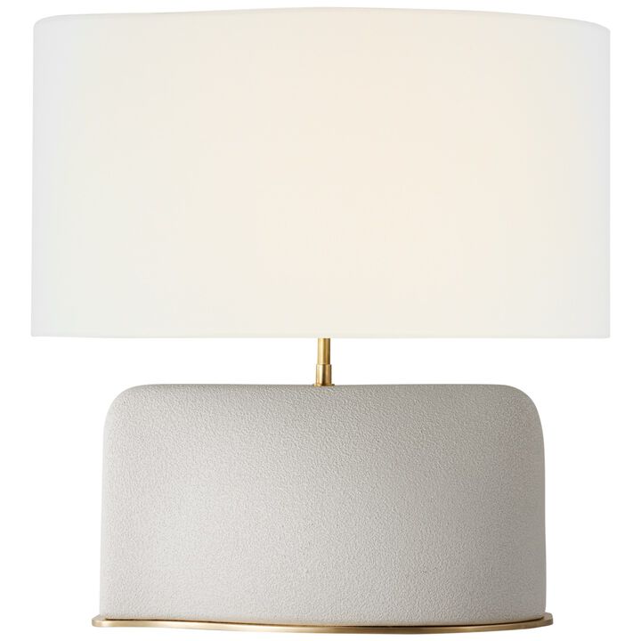 Amantani Medium Sculpted Form Table Lamp in Porous White