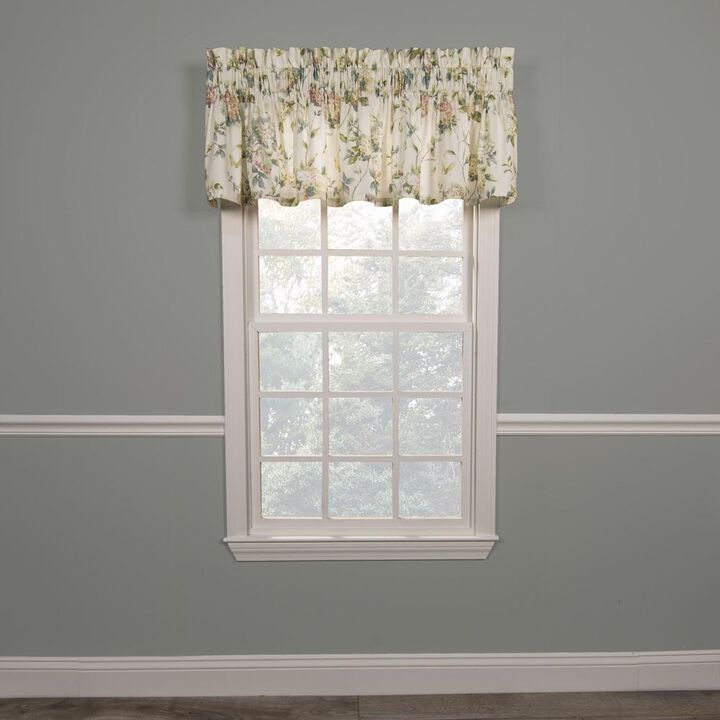 Ellis Curtain Abigail High Quality Water Proof Room Darkening Blackout Tailored Window Valance - 80x15", Multi