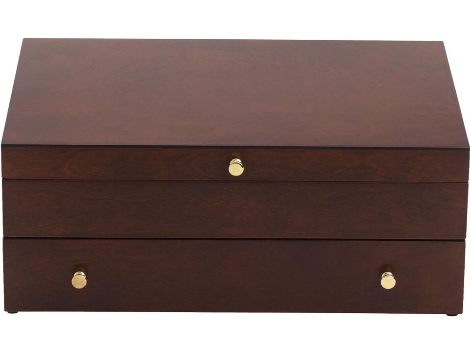 Lenox Mahogany Flatware Chest, Brown