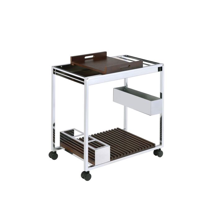 Lisses Serving Cart In Chrome