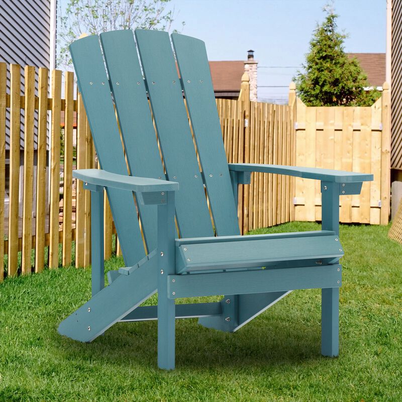 MONDAWE Outdoor Patio Slat Polyethylene HIPS Adirondack Chair for Patio Balcony