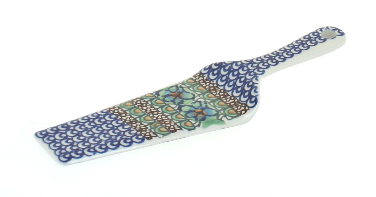 Blue Rose Polish Pottery Alyce Cake Server