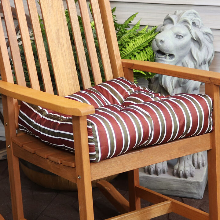 Sunnydaze Outdoor Square Tufted Seat Cushion - Set of 2