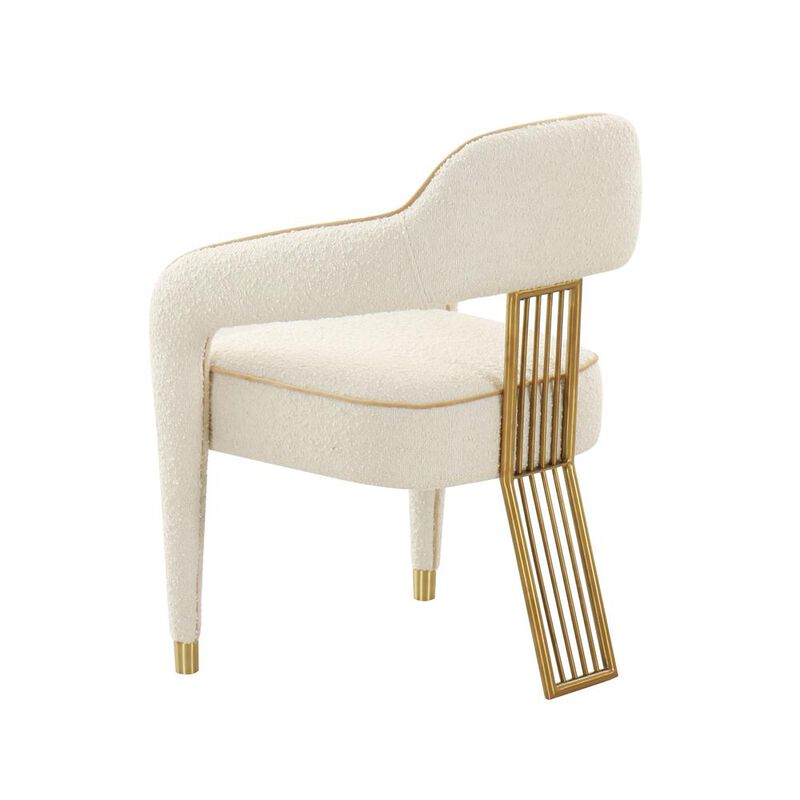 Belen Kox Cream Boucle Luxe Dining Chair, Belen Kox