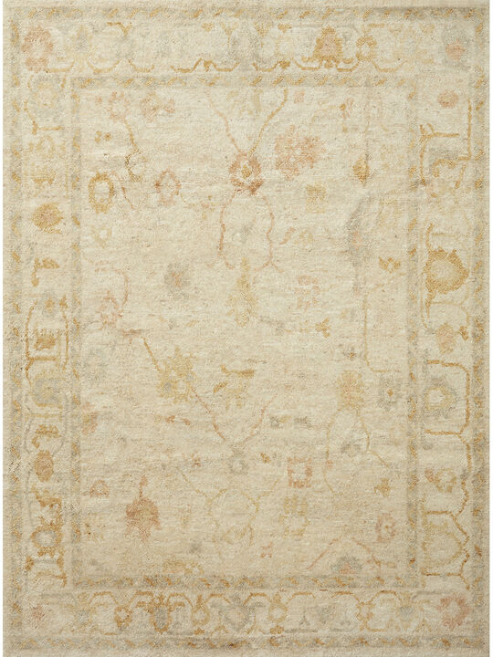 Clement CLM02 Ivory/Gold 18" x 18" Sample Rug