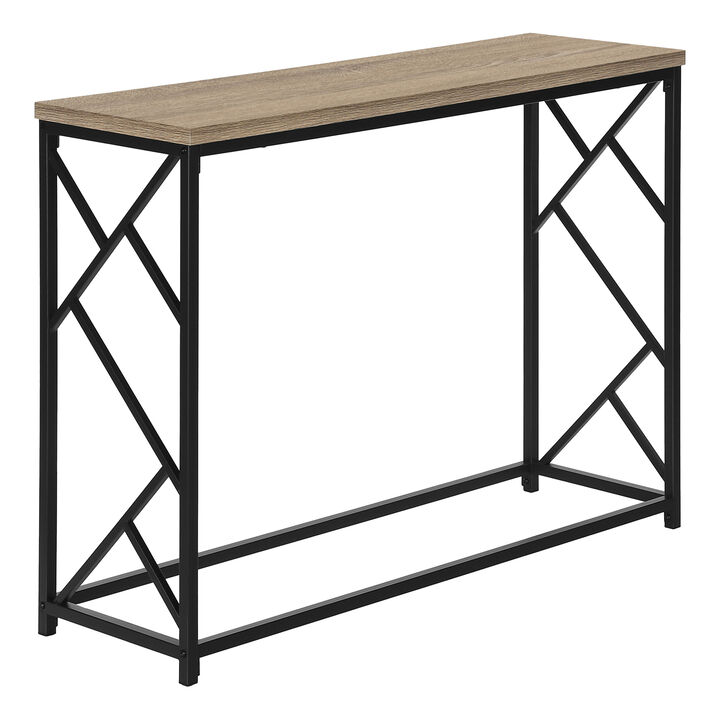 Monarch Specialties I 3533 Accent Table, Console, Entryway, Narrow, Sofa, Living Room, Bedroom, Metal, Laminate, Brown, Black, Contemporary, Modern