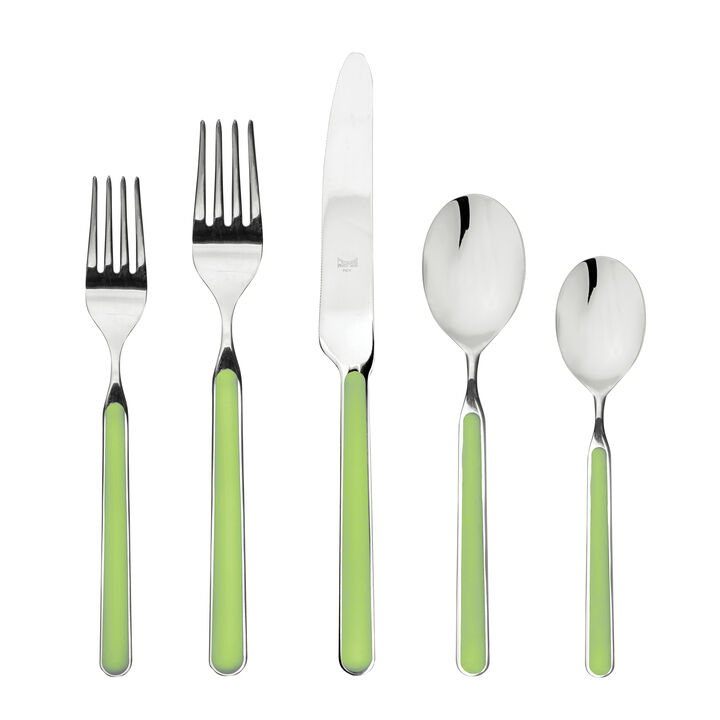 Fantasia 5-Piece Flatware Set in Acid Green