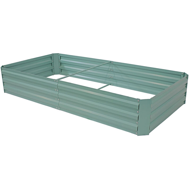 3 x 6 ft Galvanized Steel Rectangle Raised Garden Bed