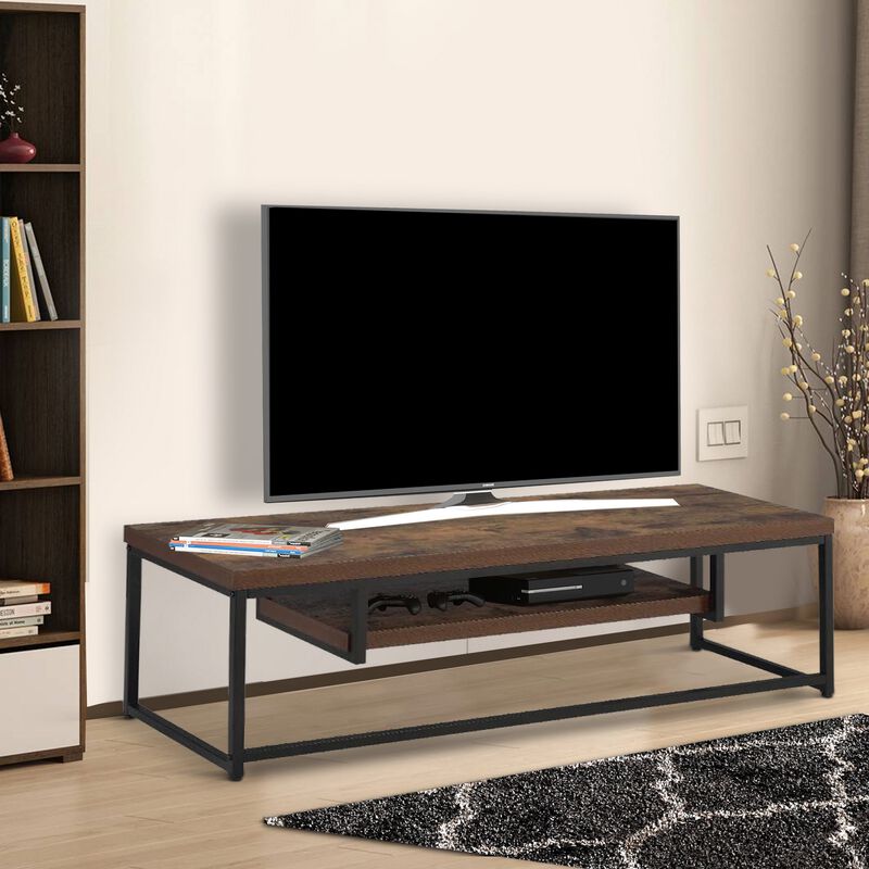 ACME Bob TV Stand, Weathered Oak & Black