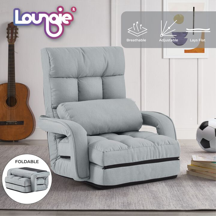 Loungie Esmee Linen Recliner/Floor Chair
