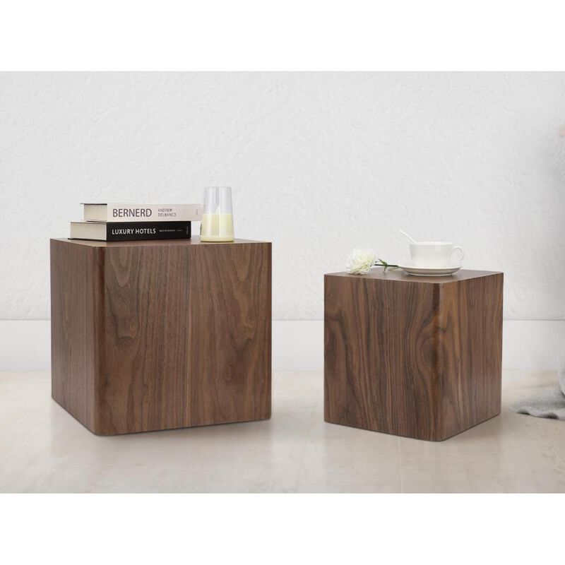 Walnut Nesting Tables Set - Living Room, Office, Bedroom