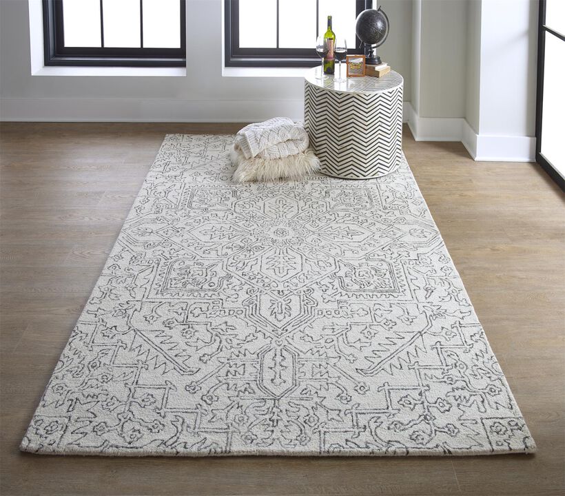 Belfort 8778F White/Gray 2' x 3' Rug