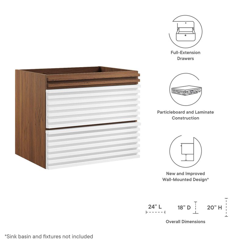 Render 24" Wall-Mount Bathroom Vanity Cabinet