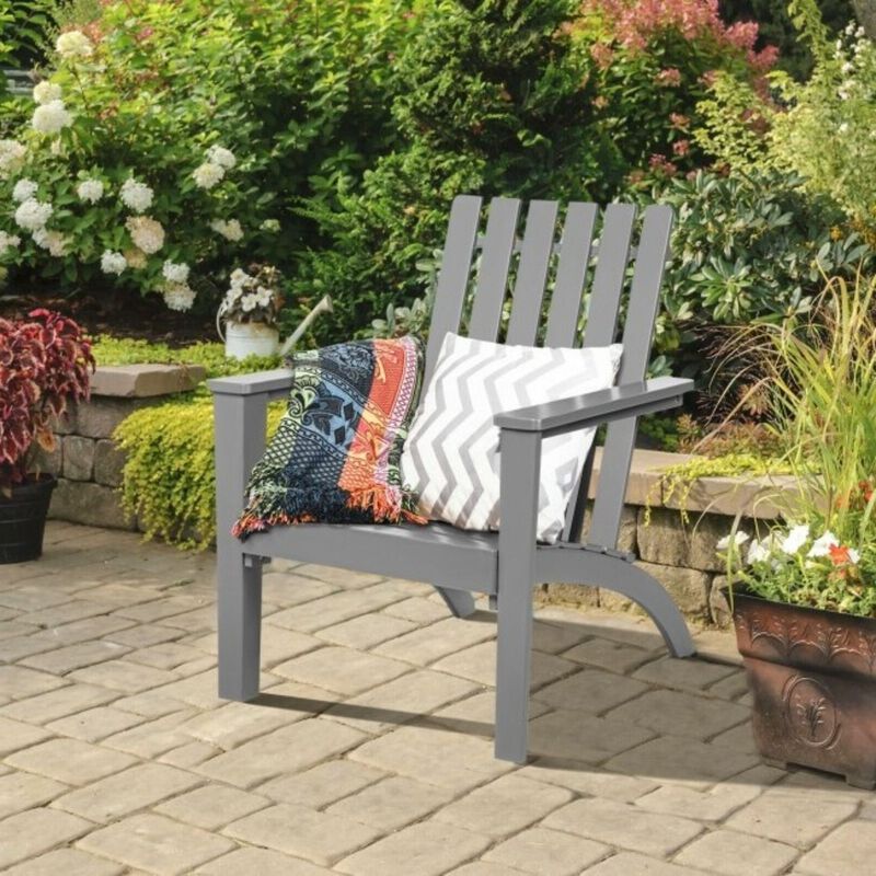 Hivvago Indoor/Outdoor Acacia Wood Adirondack Lounge Armchair