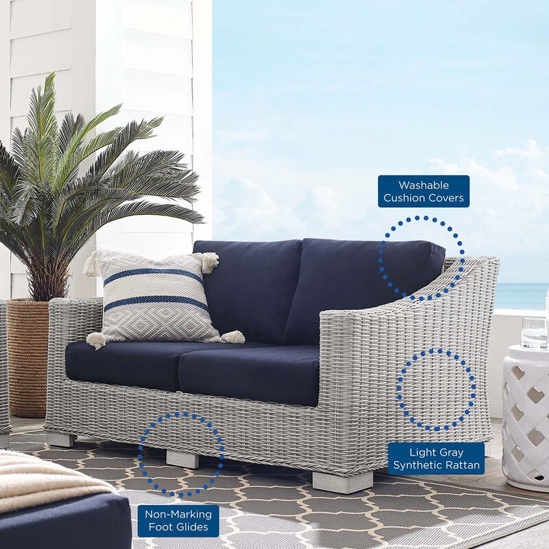 Modway - Conway Sunbrella® Outdoor Patio Wicker Rattan Loveseat