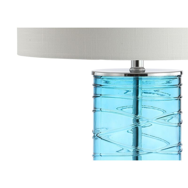 Cole Modern Fused Glass Cylinder LED Table Lamp (Set of 2)