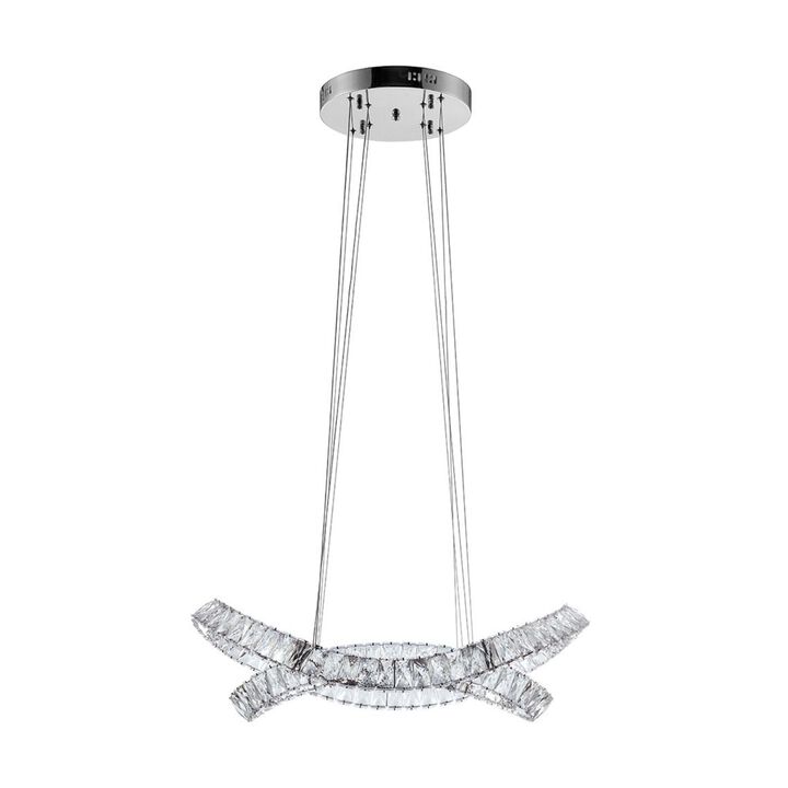 Monroe Chandelier Chrome Crystal Integrated LED Dimmable