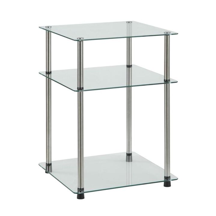 Convience Concept, Inc. Designs2Go Classic Glass 3 Tier End Table