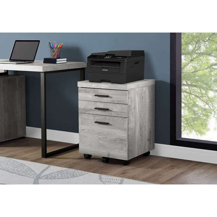 Monarch Specialties I 7401 File Cabinet, Rolling Mobile, Storage Drawers, Printer Stand, Office, Work, Laminate, Grey, Contemporary, Modern