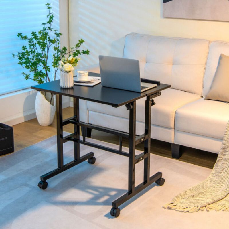 Mobile Standing up Desk Adjustable Computer Desk Tilting Workstation