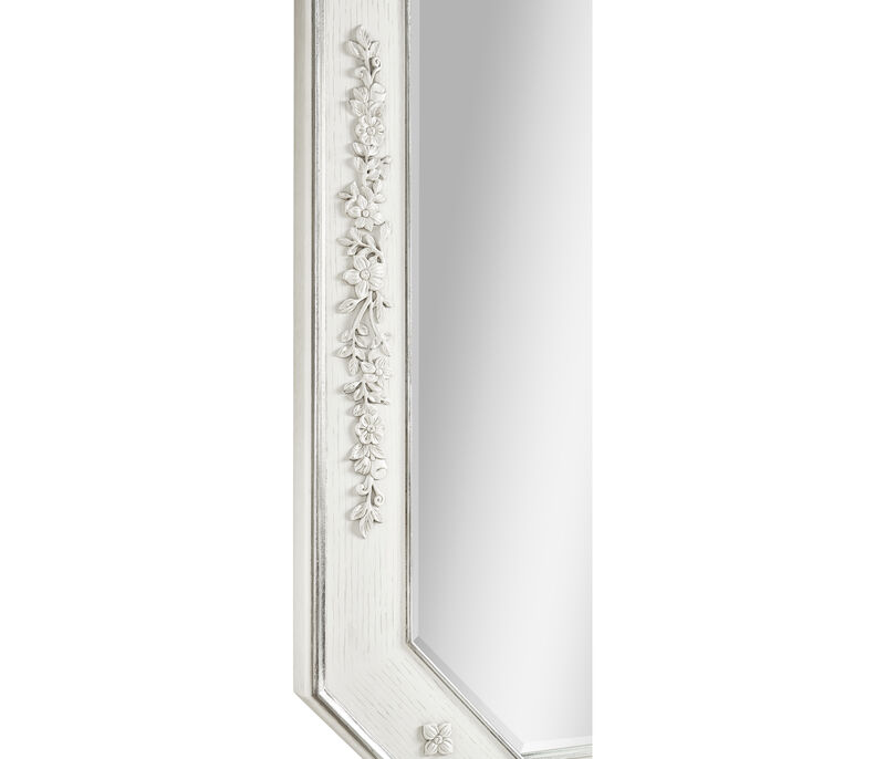 White Parhelion Carved Mirror