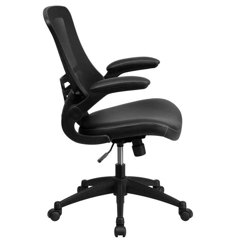Kelista Desk Chair with Wheels | Swivel Chair with Mid-Back Mesh