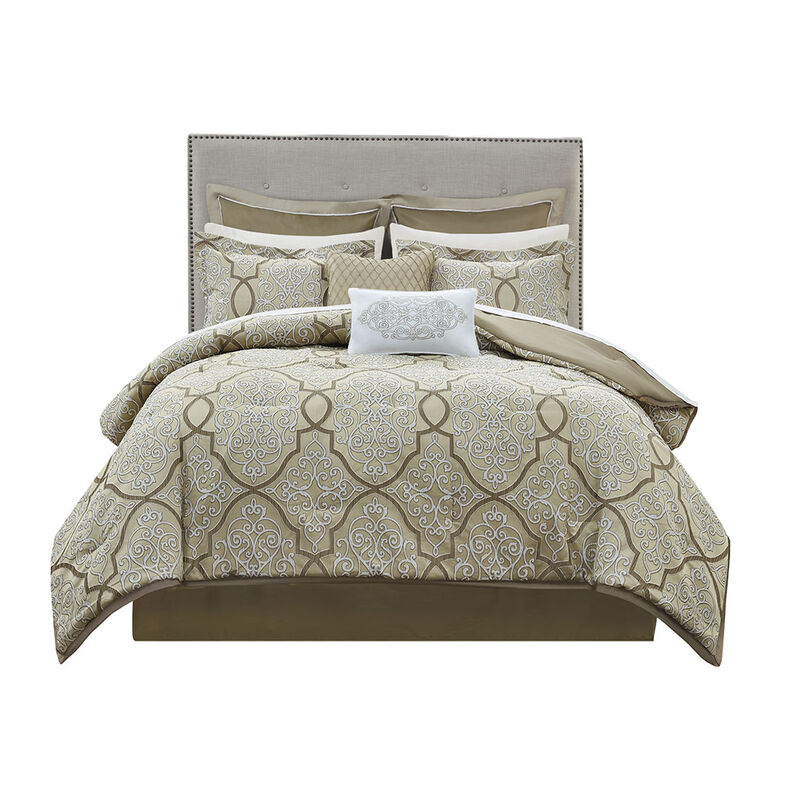 Gracie Mills Victor 3M Scotchgard Down Alternative All Season Comforter Set - Queen