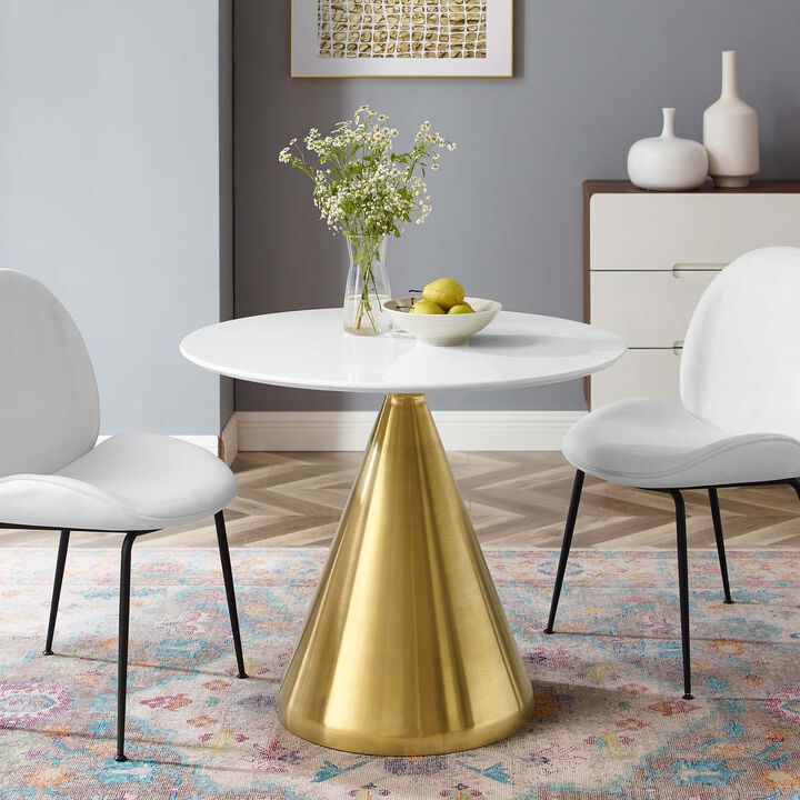 Modway - Tupelo 36" Dining Table Gold White