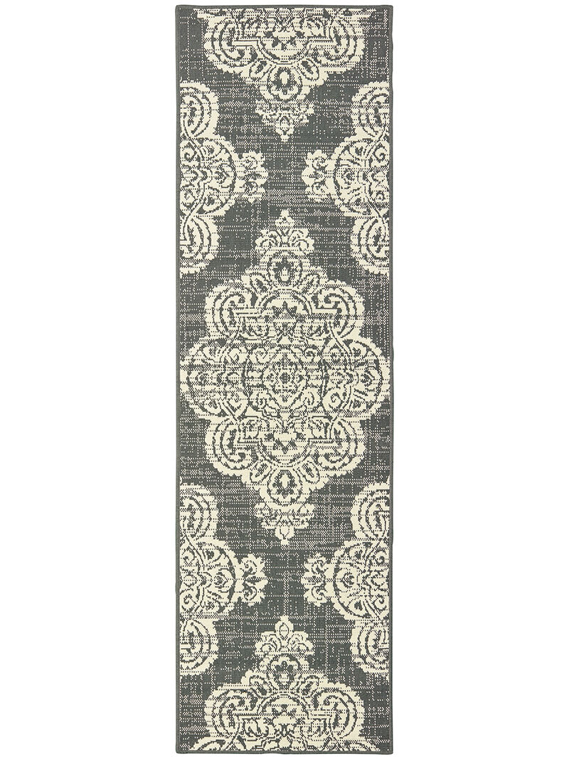 Marina 2'3" x 7'6" Grey Rug