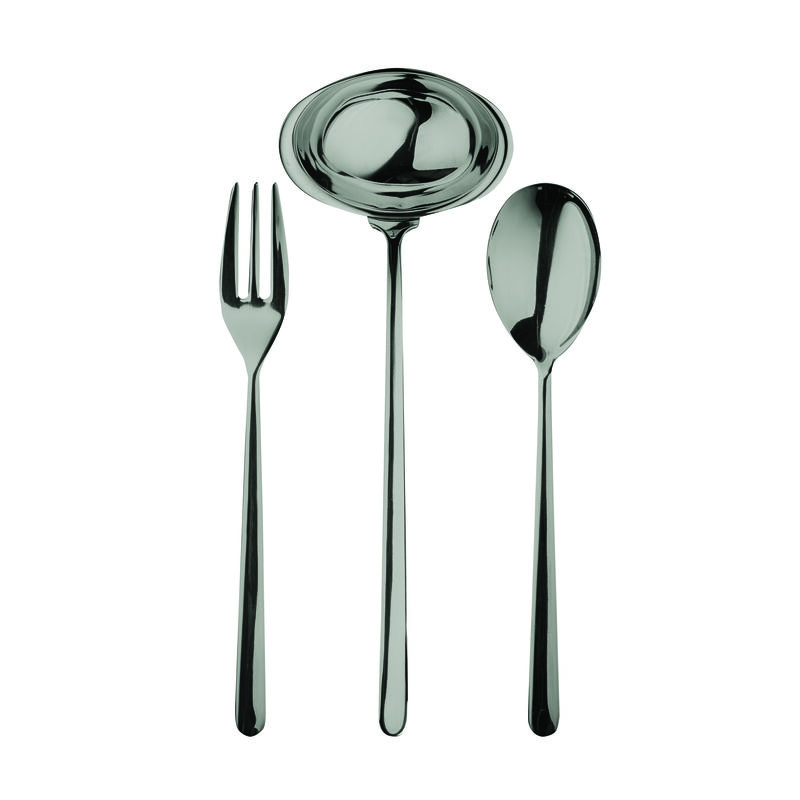 Linea 3 Piece Black Gold Serving Set