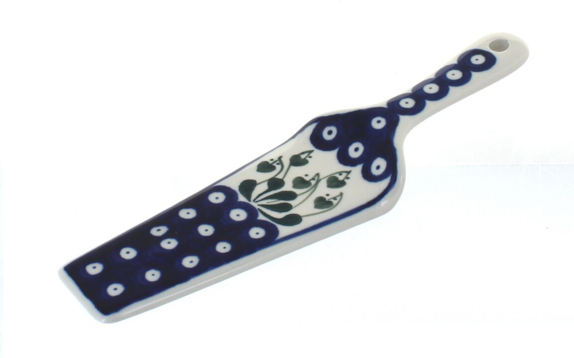 Blue Rose Polish Pottery Alyce Cake Server