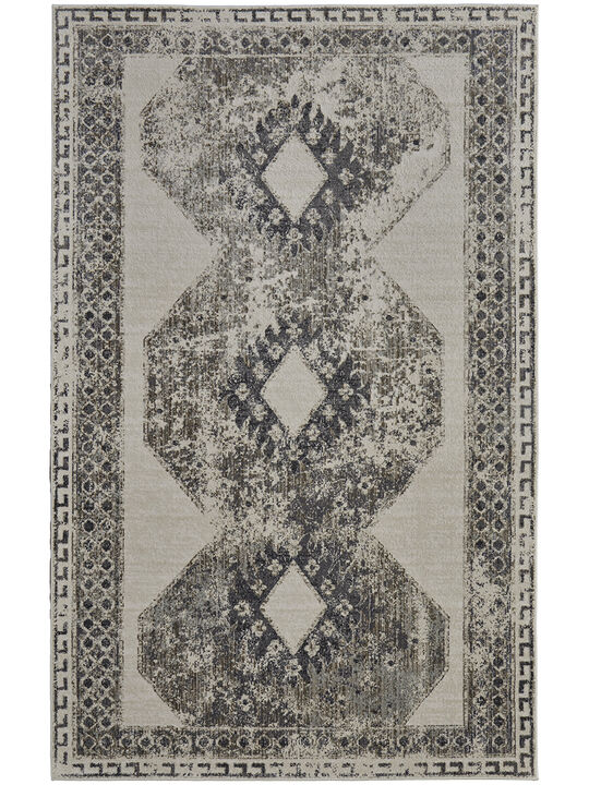 Kano 39LJF Ivory/Taupe/Gray 2'7" x 8' Rug