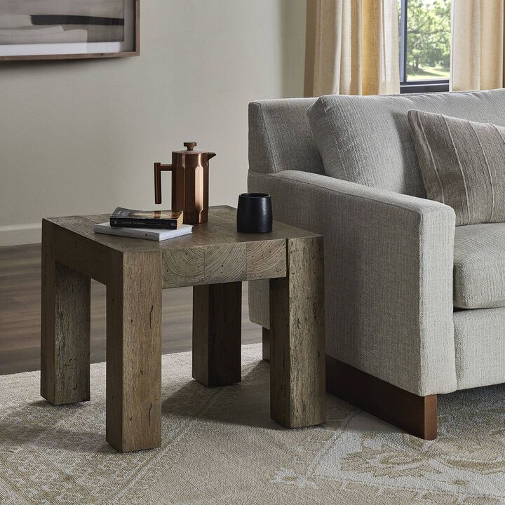 Abaso End Table in Wormwood Oak