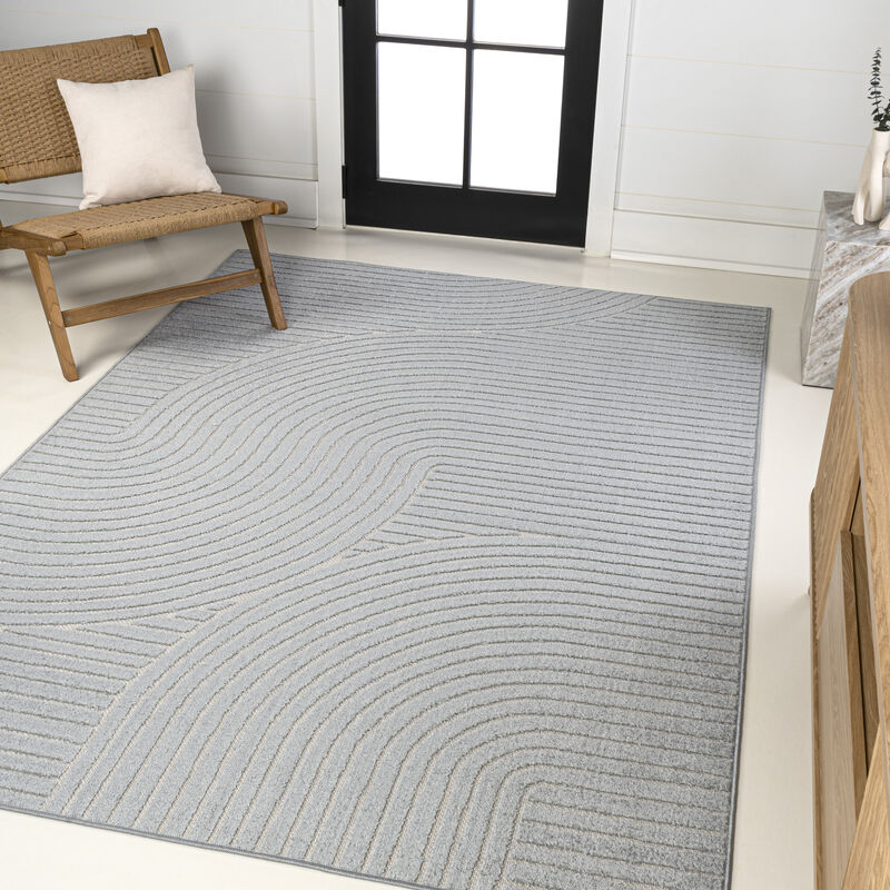 Skagen Minimalist Curve Geometric Area Rug