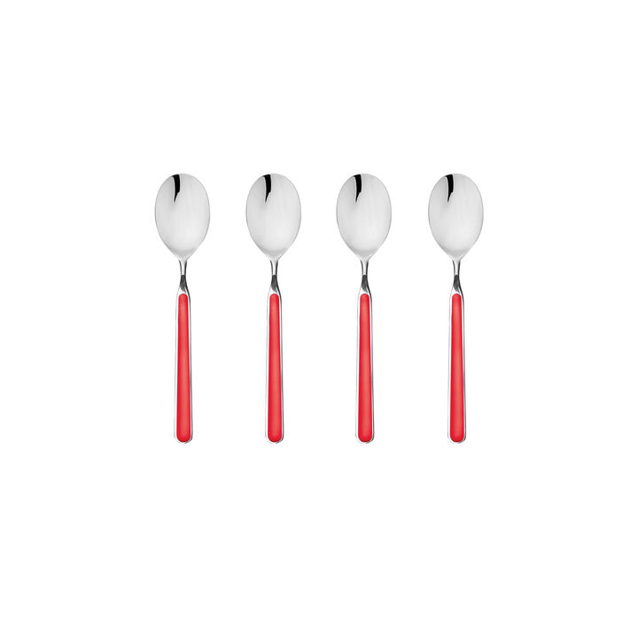 Fantasia 4-Piece Coffee Spoon Set in Red