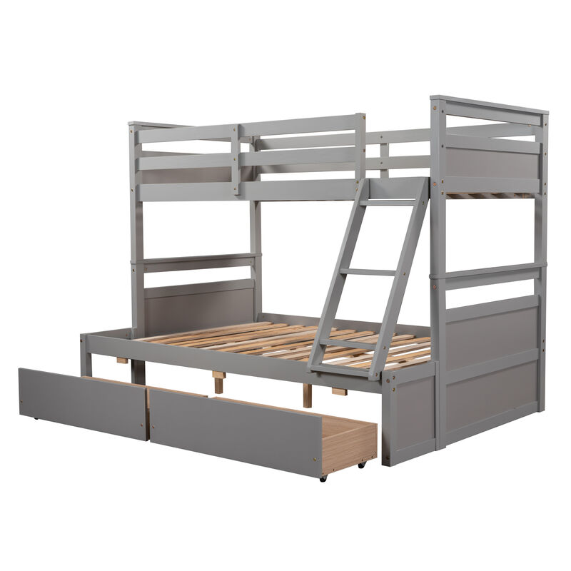 Merax Convertible Bunk Bed with 2 Storage Drawers