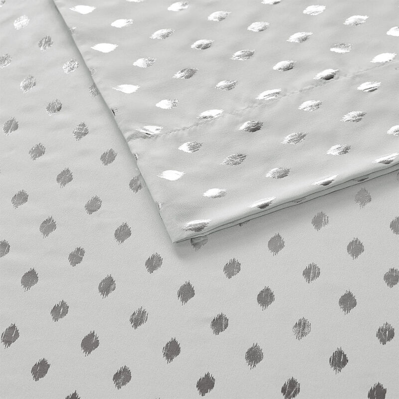 Gracie Mills Juniper Metallic Ikat Dot Printed Sheet Set