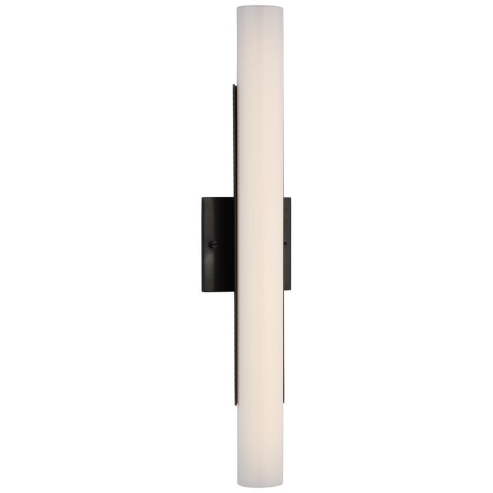 Precision 21" Bath Light in Bronze with White Glass