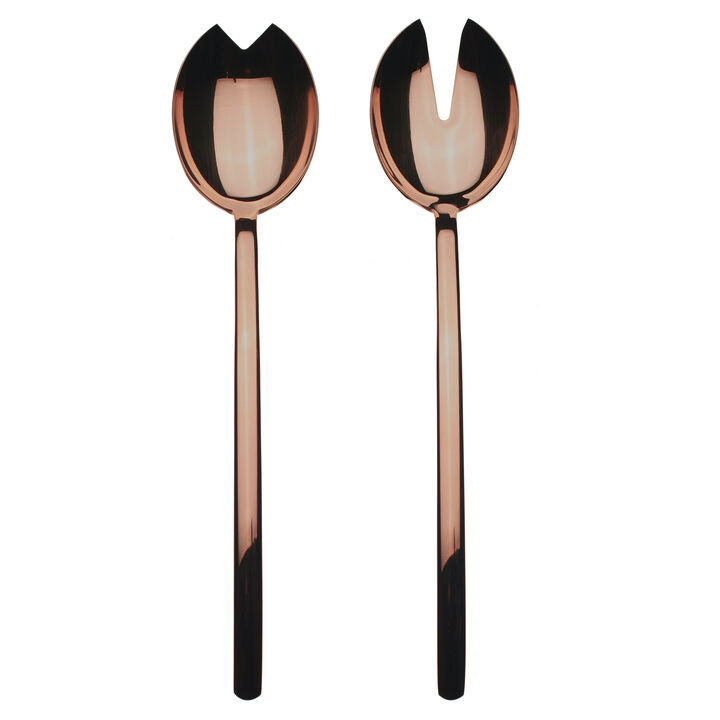 Due 2-Piece Salad Serving Set in Bronze