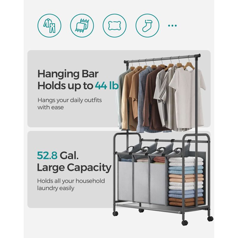 BreeBe Hanging Bar Laundry Cart