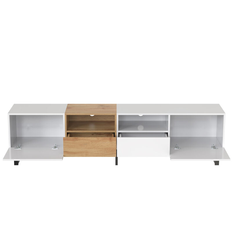 Merax Modern TV Stand with 2 Storage Cabinets